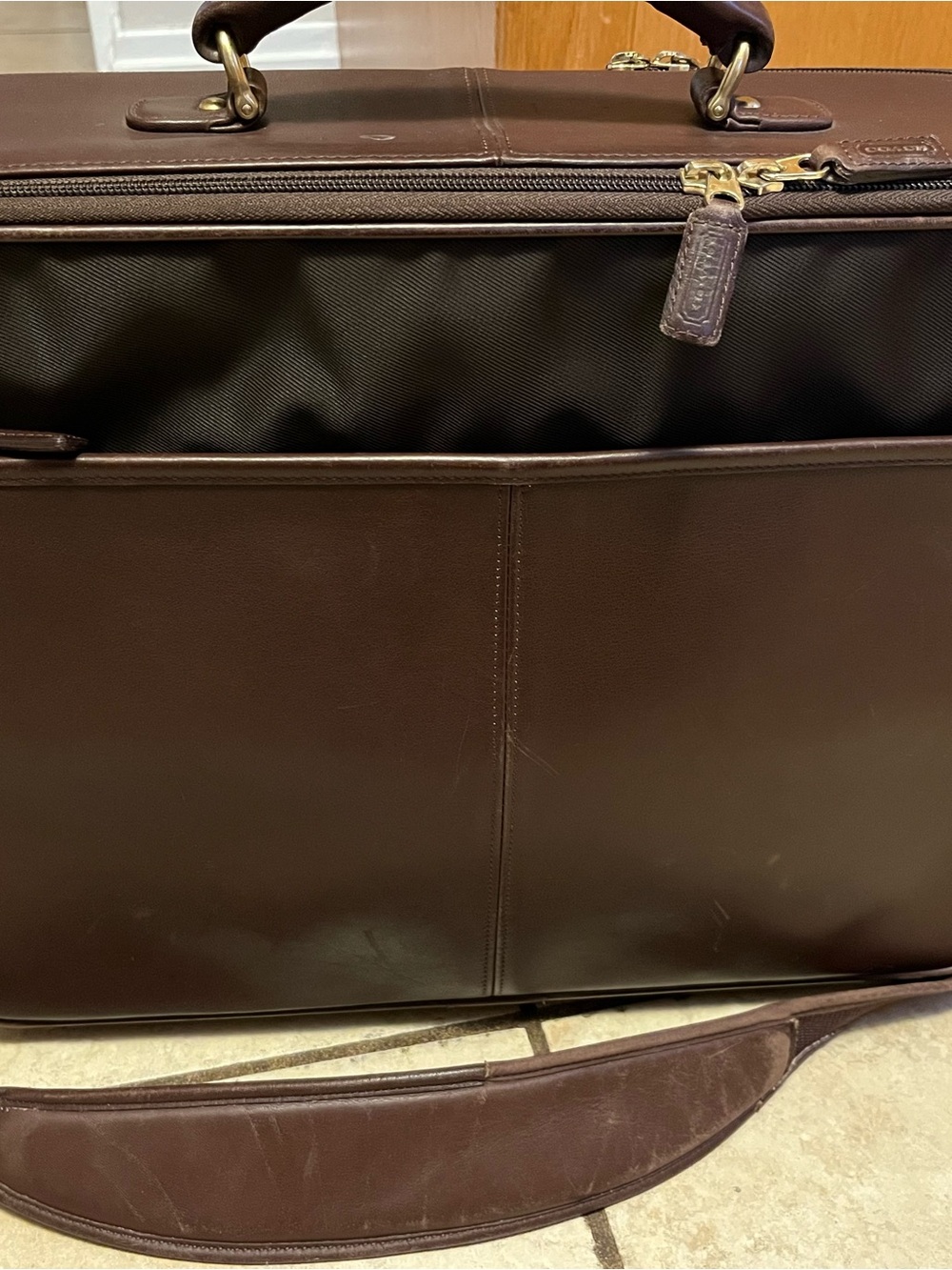 Coach Vintage Mahogany Travel Twill Case